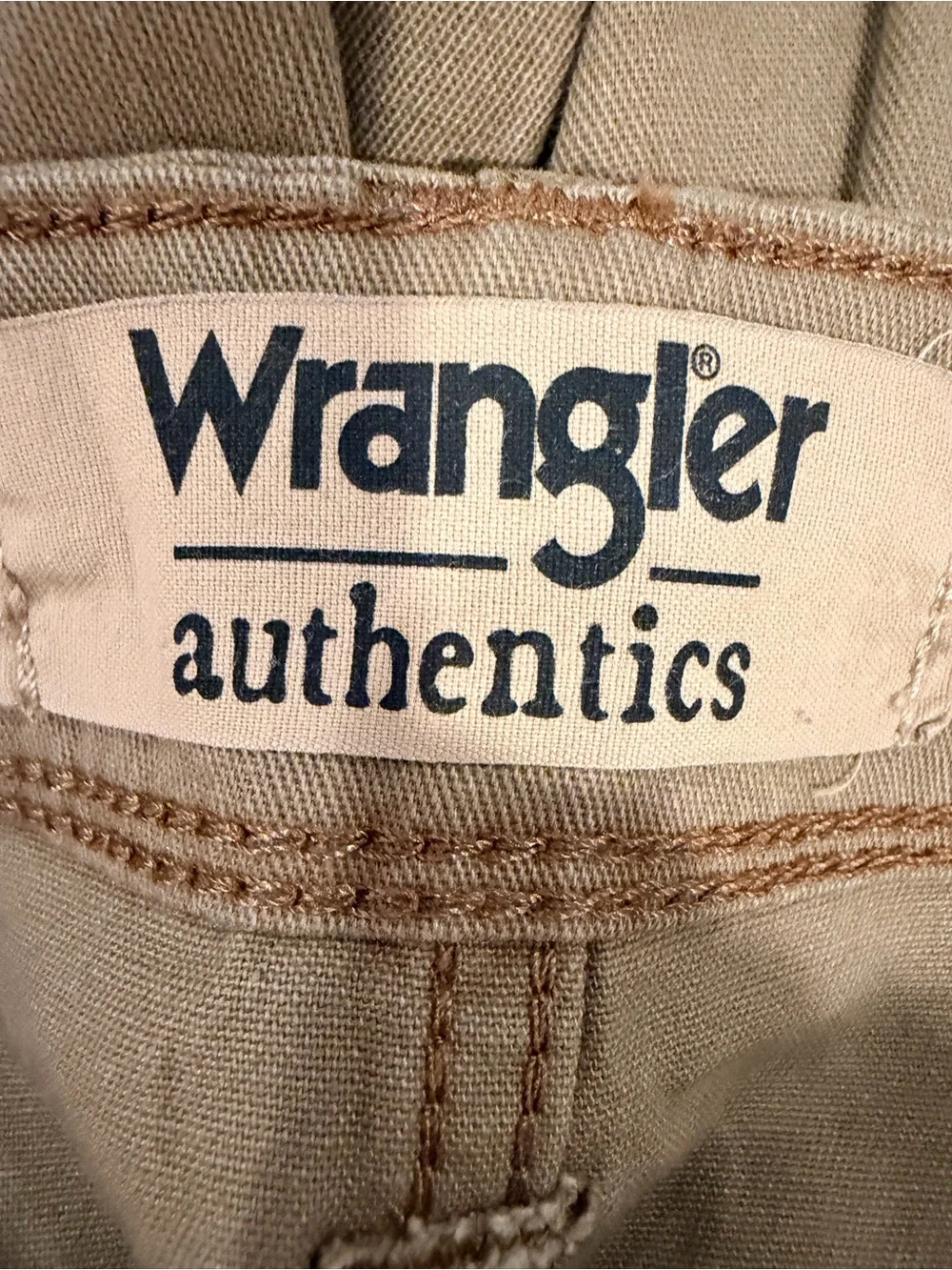 Wrangler Authentics Men’s Khaki Stretch Cargo Pants 33x34 NWT